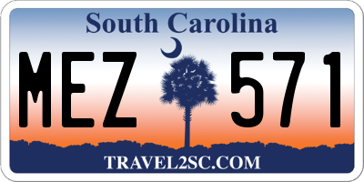 SC license plate MEZ571