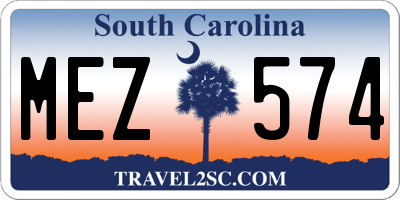 SC license plate MEZ574