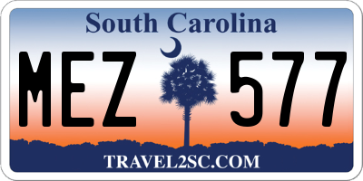 SC license plate MEZ577