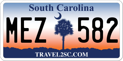 SC license plate MEZ582