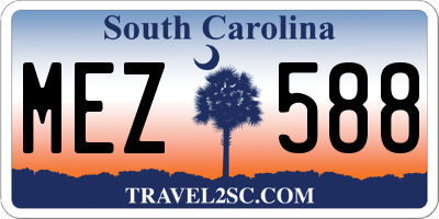 SC license plate MEZ588