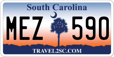 SC license plate MEZ590