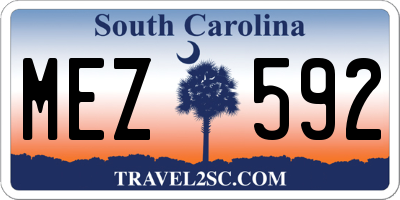SC license plate MEZ592