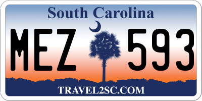 SC license plate MEZ593