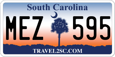 SC license plate MEZ595