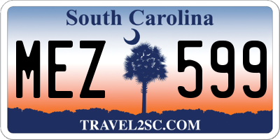 SC license plate MEZ599