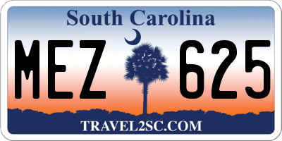 SC license plate MEZ625
