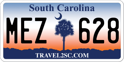 SC license plate MEZ628