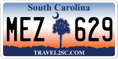 SC license plate MEZ629