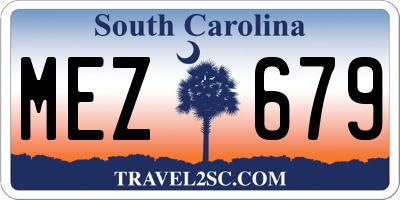 SC license plate MEZ679