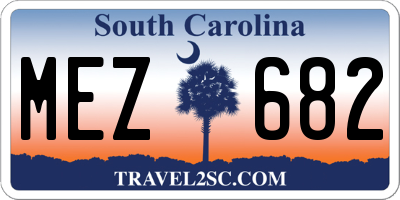 SC license plate MEZ682