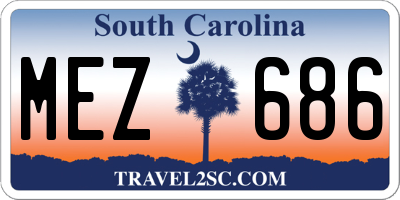 SC license plate MEZ686