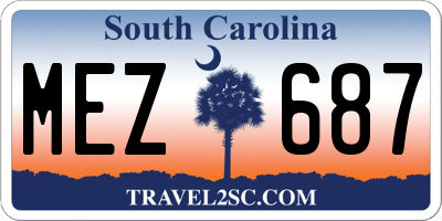 SC license plate MEZ687