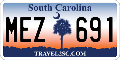 SC license plate MEZ691