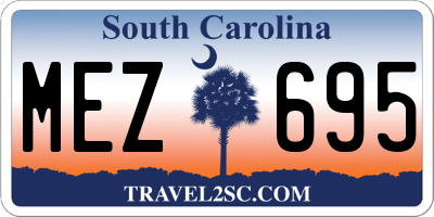 SC license plate MEZ695