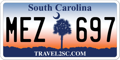 SC license plate MEZ697