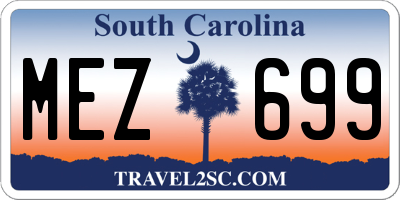 SC license plate MEZ699