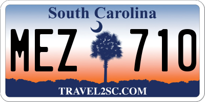 SC license plate MEZ710