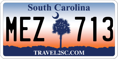 SC license plate MEZ713