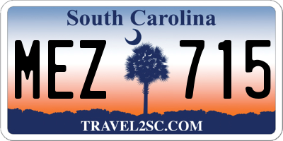 SC license plate MEZ715
