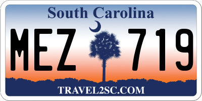 SC license plate MEZ719