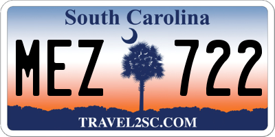 SC license plate MEZ722