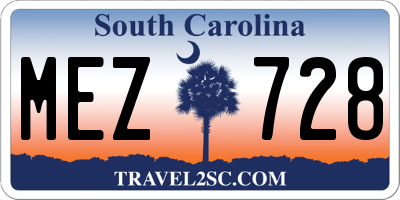 SC license plate MEZ728