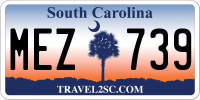 SC license plate MEZ739
