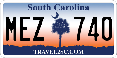 SC license plate MEZ740