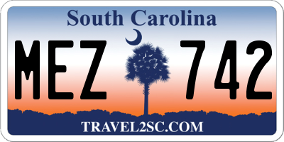 SC license plate MEZ742
