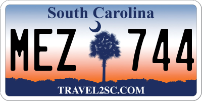 SC license plate MEZ744