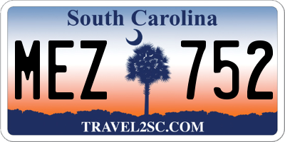 SC license plate MEZ752