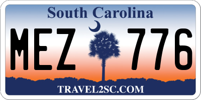 SC license plate MEZ776