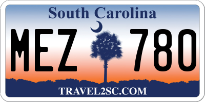 SC license plate MEZ780