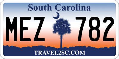 SC license plate MEZ782