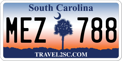 SC license plate MEZ788
