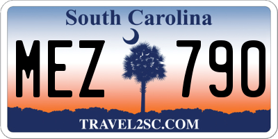 SC license plate MEZ790