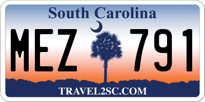 SC license plate MEZ791