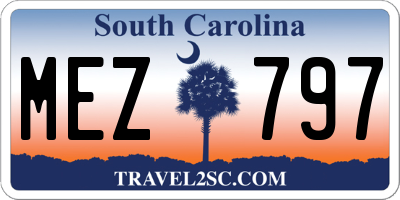 SC license plate MEZ797