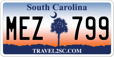 SC license plate MEZ799