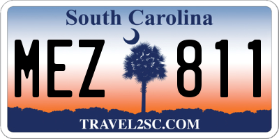 SC license plate MEZ811
