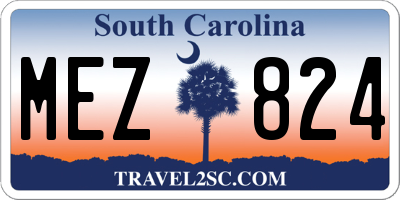 SC license plate MEZ824