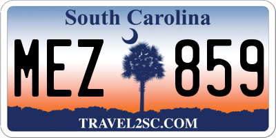 SC license plate MEZ859
