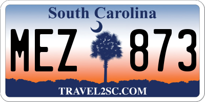 SC license plate MEZ873