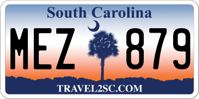 SC license plate MEZ879