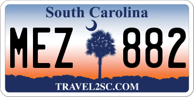 SC license plate MEZ882
