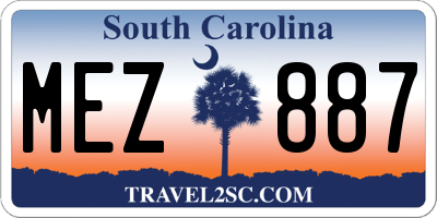 SC license plate MEZ887