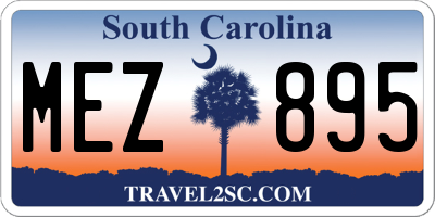SC license plate MEZ895