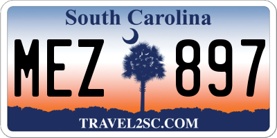 SC license plate MEZ897