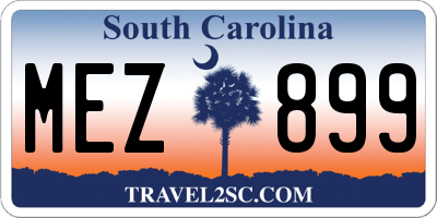 SC license plate MEZ899
